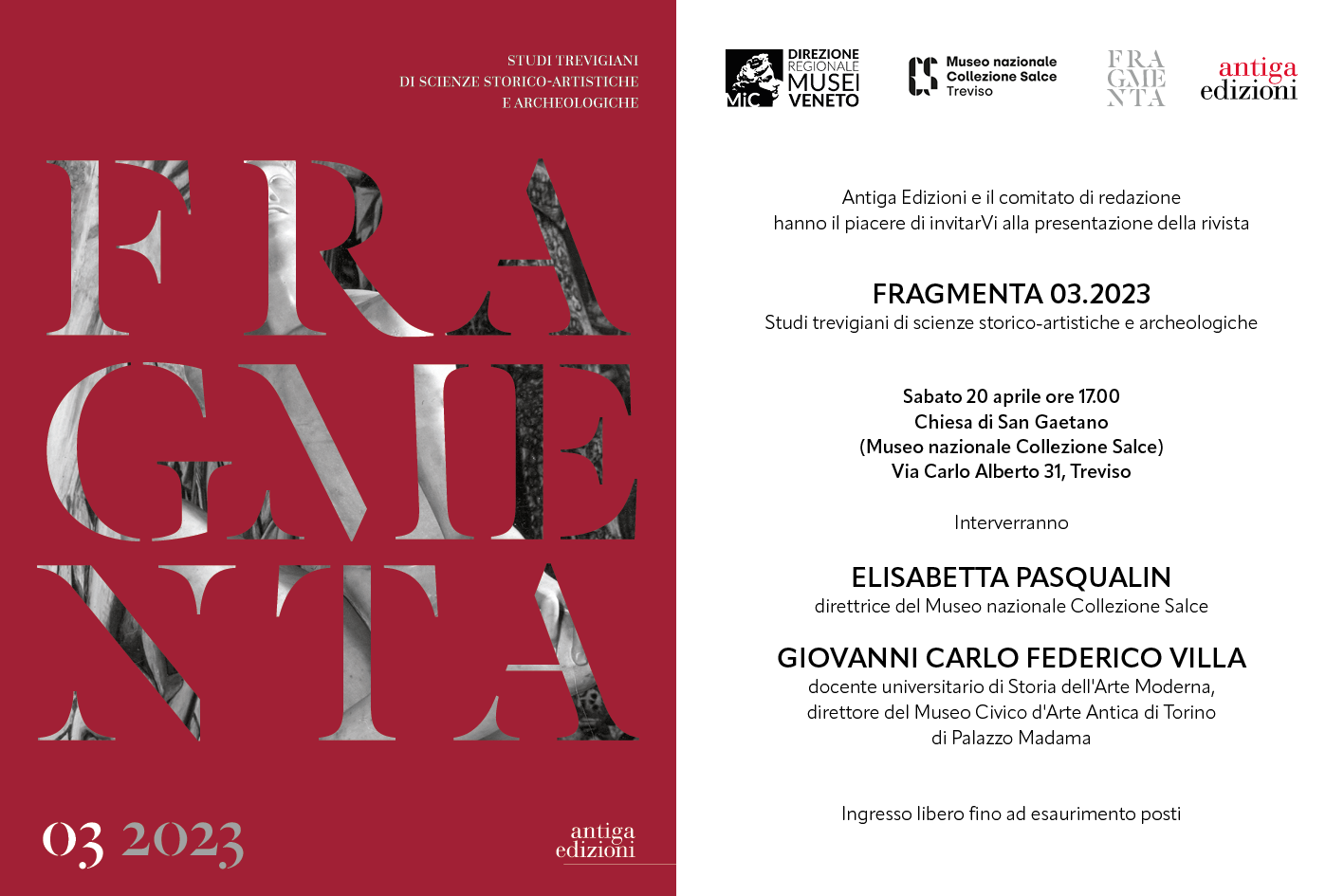 Presentazione del terzo numero della rivista FRAGMENTA. Studi trevigiani di scienze storico-artistiche e archeologiche